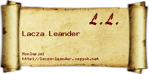 Lacza Leander névjegykártya